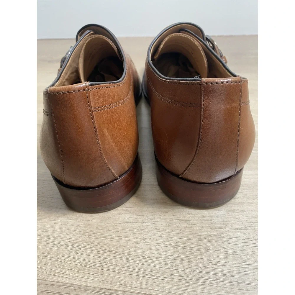 Johnston & Murphy McClain Monk‎ Strap Dress Shoes Brown Men's Size 12
